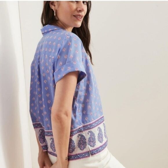 Banana Republic Border Print Boxy Shirt - Picture 12 of 14